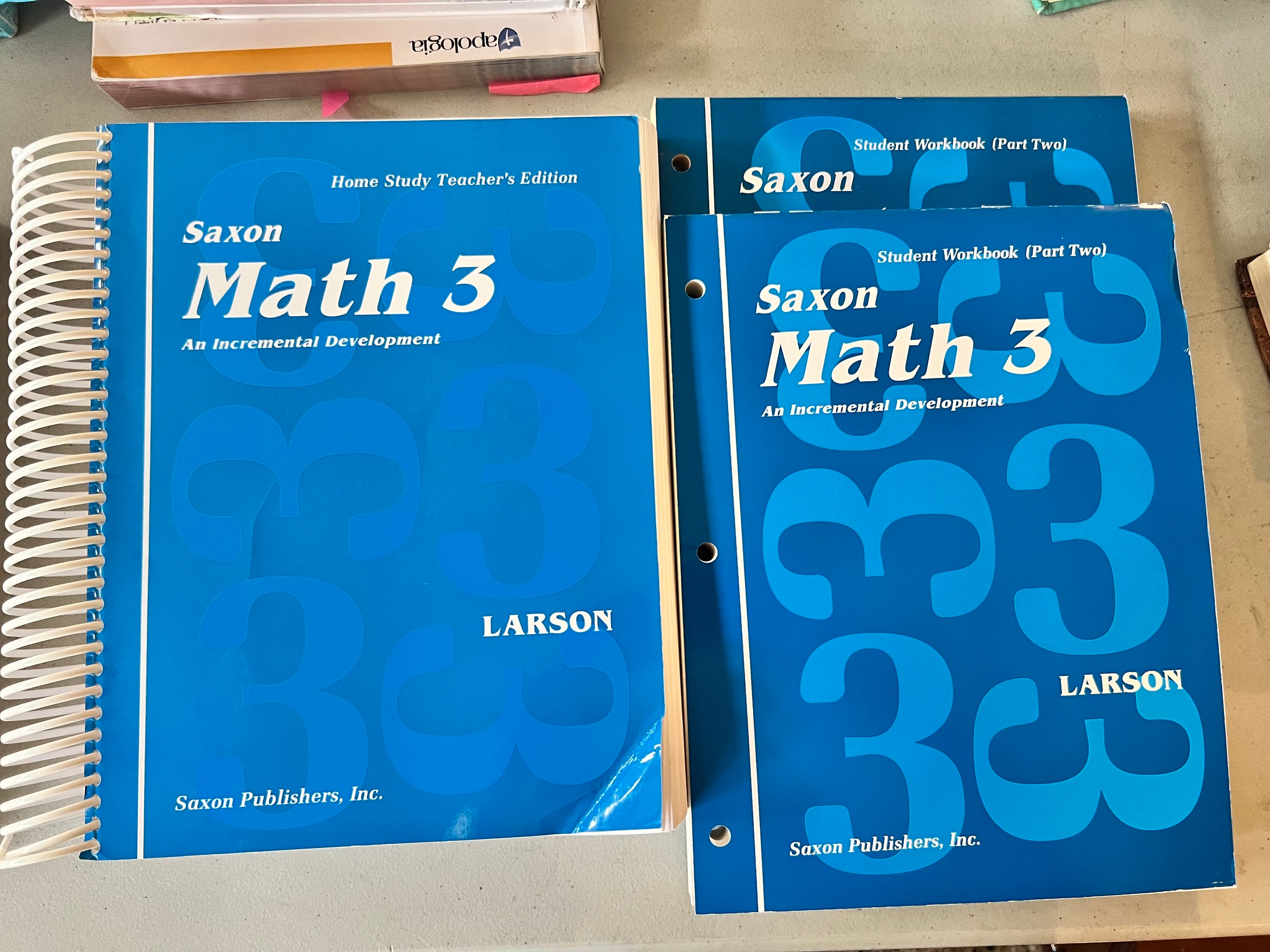 Saxon Math 3 set
